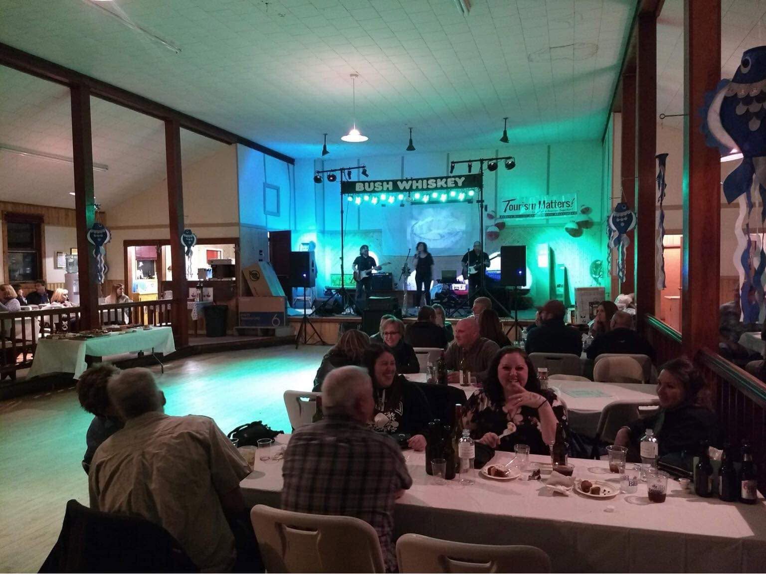 Live band performing at the hall
